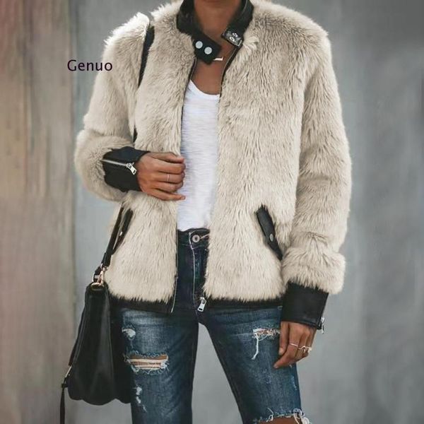 2020 winter mixed fur coat women warm zipper jacket new female casual outerwear, Black
2020 winter mixed fur coat women warm zipper jacket new female casual outerwear, Black