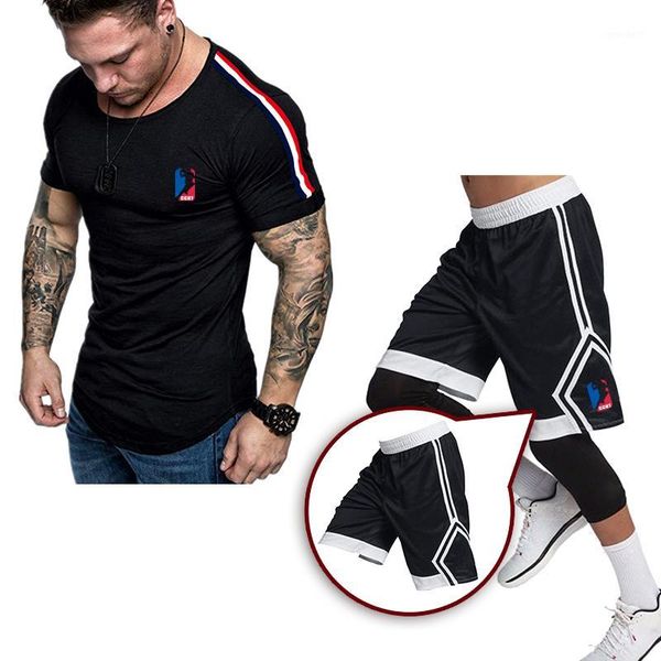 men's tracksuits 2021 t shirt+ basketball shorts sets men letter printed summer suits casual brand clothing workout fitness set1, Gray
men's tracksuits 2021 t shirt+ basketball shorts sets men letter printed summer suits casual brand clothing workout fitness set1, Gray