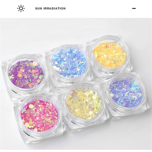 6pcs nail powder multicolor shiny glitter sequins nail decor art accessories for salon, Silver;gold
6pcs nail powder multicolor shiny glitter sequins nail decor art accessories for salon, Silver;gold