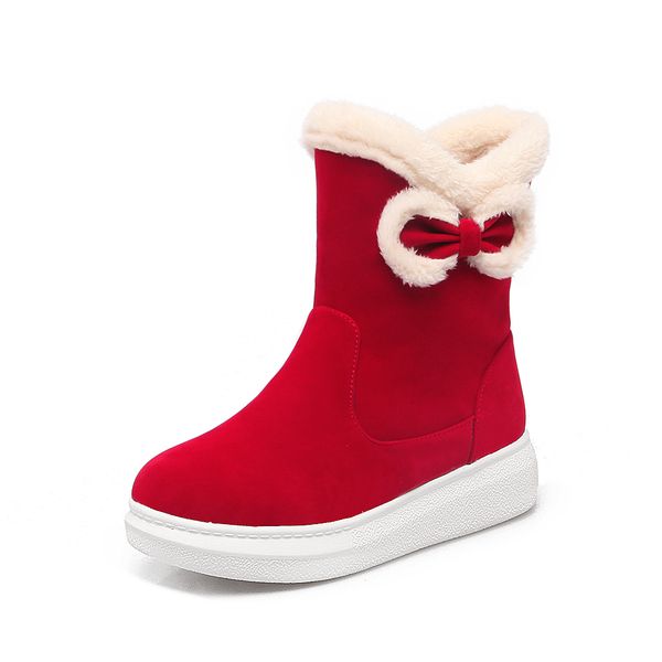 women's ankle plus size pu upper stuffed animal short russian warm winter flat with bow decoration snow boots wpal, Black
women's ankle plus size pu upper stuffed animal short russian warm winter flat with bow decoration snow boots wpal, Black