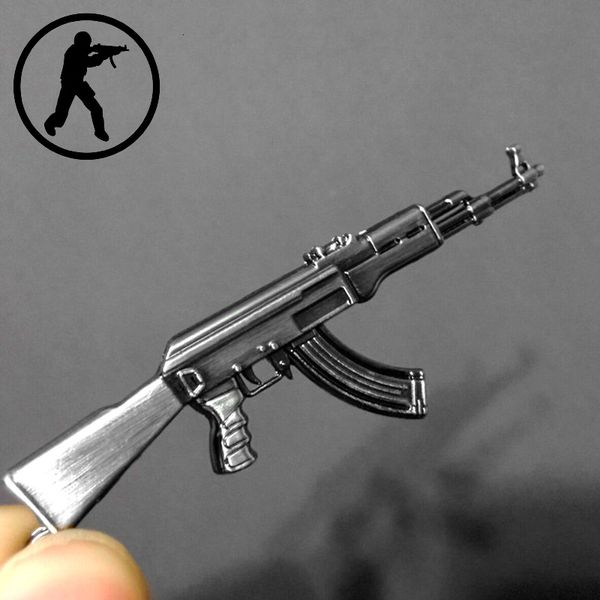 gun counter strike original ak47 keychain men novelty trinket awp rifle sniper cs go saber men's key chain jewelry souvenirs gift, Slivery;golden
gun counter strike original ak47 keychain men novelty trinket awp rifle sniper cs go saber men's key chain jewelry souvenirs gift, Slivery;golden