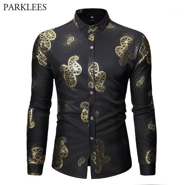 3d shiny golden paisley floral print shirt men 2019 spring new slim fit long sleeve dot chemise party wedding camisa masculina1, White;black
3d shiny golden paisley floral print shirt men 2019 spring new slim fit long sleeve dot chemise party wedding camisa masculina1, White;black