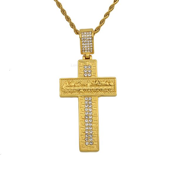 fashion design necklace pendant luxury jewelry religious titanium steel gold plated diamond set the last supplier stainless cross, Silver
fashion design necklace pendant luxury jewelry religious titanium steel gold plated diamond set the last supplier stainless cross, Silver