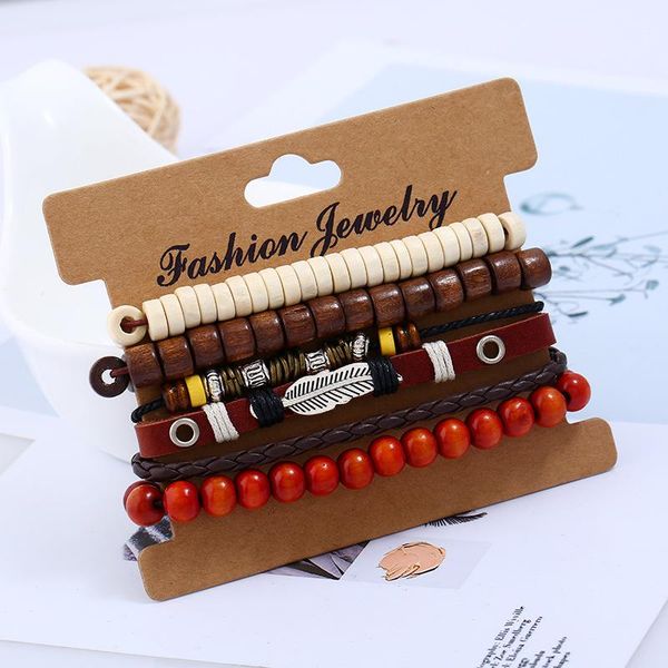 charm bracelets lacoogh 4pcs/lot fashion vintage handmade wood beads leather multilayer bangles rope braided wrap charms for men women, Golden;silver
charm bracelets lacoogh 4pcs/lot fashion vintage handmade wood beads leather multilayer bangles rope braided wrap charms for men women, Golden;silver