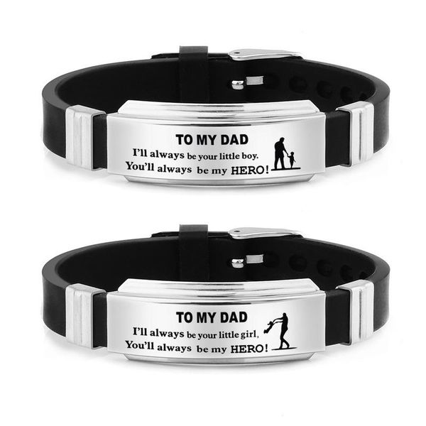 bangles men letter bracelets man jewellery to my dad bracelet geometric jewelry fashion hand made silicone strap armband, Black
bangles men letter bracelets man jewellery to my dad bracelet geometric jewelry fashion hand made silicone strap armband, Black