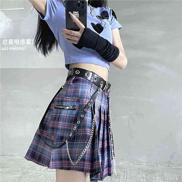 belt pocket a-line streetwear pleated skirt harajuku plaid skirt women high waist mini tennis skirts vintage gothic, Black
belt pocket a-line streetwear pleated skirt harajuku plaid skirt women high waist mini tennis skirts vintage gothic, Black