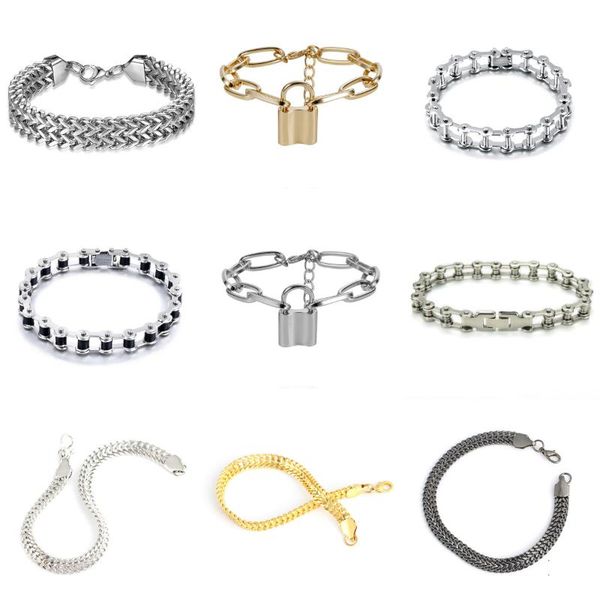 men biker bicycle motorcycle lock chain bracelet bangle punk titanium steel bracelet men bangle jewelry trendy, Black
men biker bicycle motorcycle lock chain bracelet bangle punk titanium steel bracelet men bangle jewelry trendy, Black