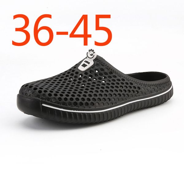 men's half with soft soles and hollowed out lightweight household slippers for women, Black
men's half with soft soles and hollowed out lightweight household slippers for women, Black