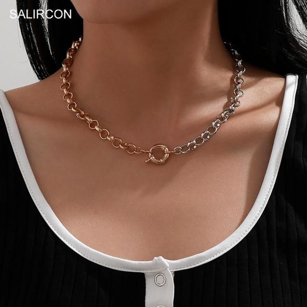 salircon goth geometric mix color chain necklace for women simple design round circle choker necklace jewelry gift 2020 trend, Silver
salircon goth geometric mix color chain necklace for women simple design round circle choker necklace jewelry gift 2020 trend, Silver