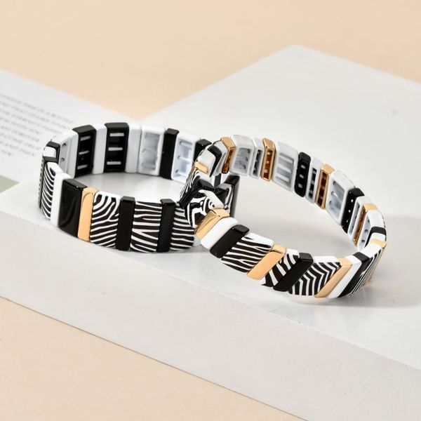 fashion boho bracelet women enamel tile bracelets stretch jewelry black bangles bohemian pulsera mujer moda 2021 new, Golden;silver
fashion boho bracelet women enamel tile bracelets stretch jewelry black bangles bohemian pulsera mujer moda 2021 new, Golden;silver