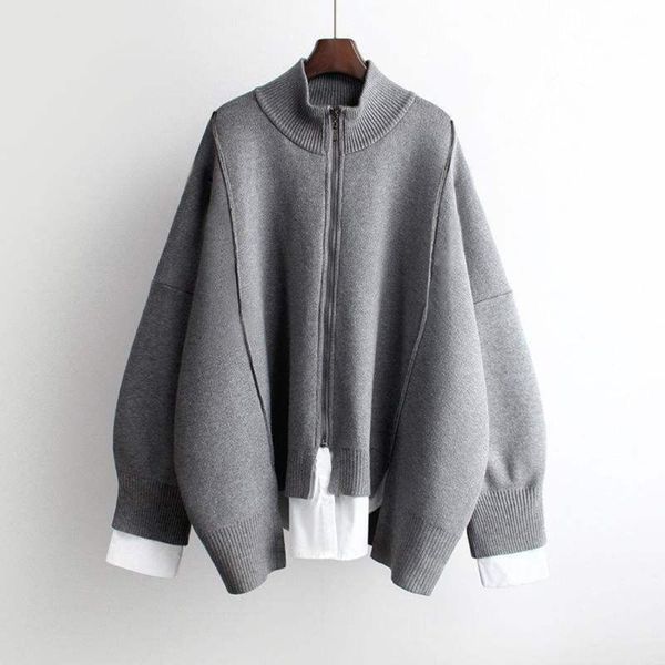 2021 woman pullover autumn and winter wear new loose and thin high neck simple korean version of fake two-piece, Black
2021 woman pullover autumn and winter wear new loose and thin high neck simple korean version of fake two-piece, Black