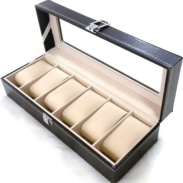 fashionable 6-slot pu leather watch box display cabinet professional watch storage box storage box new sale, Black;green
fashionable 6-slot pu leather watch box display cabinet professional watch storage box storage box new sale, Black;green