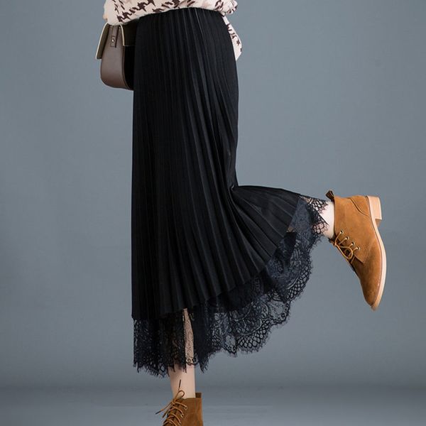 women vintage long lace tulle skirts 2019 new autumn hollow out black spring pleated skirt plus size elastic waist midi skirts q1209
women vintage long lace tulle skirts 2019 new autumn hollow out black spring pleated skirt plus size elastic waist midi skirts q1209