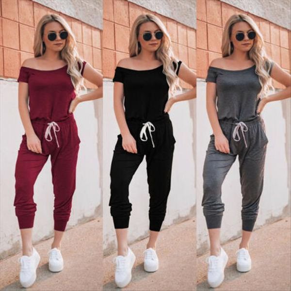 selling women clubwear jumpsuit short sleeve off shoulder female high waist jumpsuit cotton long trousers, Black;white
selling women clubwear jumpsuit short sleeve off shoulder female high waist jumpsuit cotton long trousers, Black;white