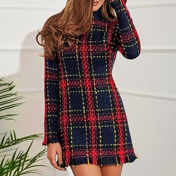 women plaid sweater high waist bodycon dress long sleeve mini dresses fashion women's long sleeve cotton casual fashion dress #6 y20010, White;black
women plaid sweater high waist bodycon dress long sleeve mini dresses fashion women's long sleeve cotton casual fashion dress #6 y20010, White;black