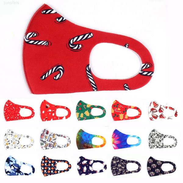 in stock merry mask printed halloween designer face men women washable dustproof knitted mouth masks