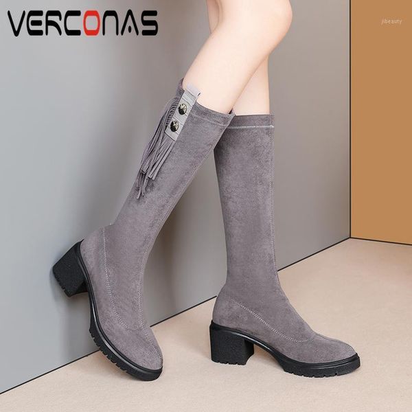 verconas 2020 fashion woman knee-high boots autumn winter warm new slim long shoes woman fringe thick heels boots stretch1, Black
verconas 2020 fashion woman knee-high boots autumn winter warm new slim long shoes woman fringe thick heels boots stretch1, Black