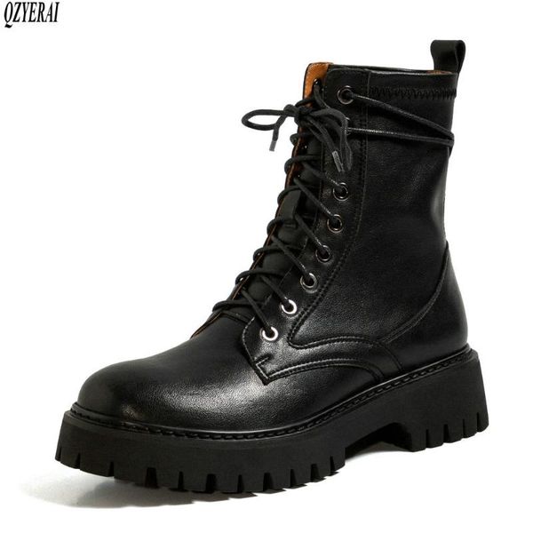 boots qzyerai black riding genuine leather female lace-up women's autumn winter cowhide shoes size 34-40
boots qzyerai black riding genuine leather female lace-up women's autumn winter cowhide shoes size 34-40