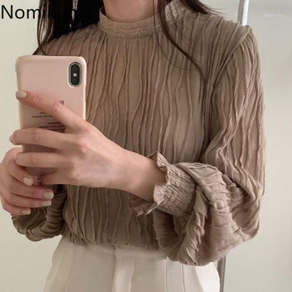 nomikuma women blouse korean pleated stand neck shirt 2021 spring new long sleeve pullover elegant blusas femme 6d8351, White
nomikuma women blouse korean pleated stand neck shirt 2021 spring new long sleeve pullover elegant blusas femme 6d8351, White