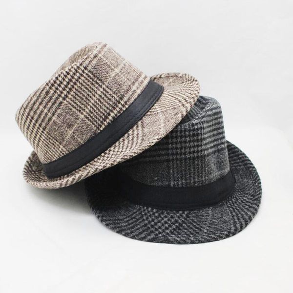 brand 2020 new cotton plaid spring autumn men women british retro jazz hat fashion panaman hats fedora fedoras1, Blue;gray
brand 2020 new cotton plaid spring autumn men women british retro jazz hat fashion panaman hats fedora fedoras1, Blue;gray