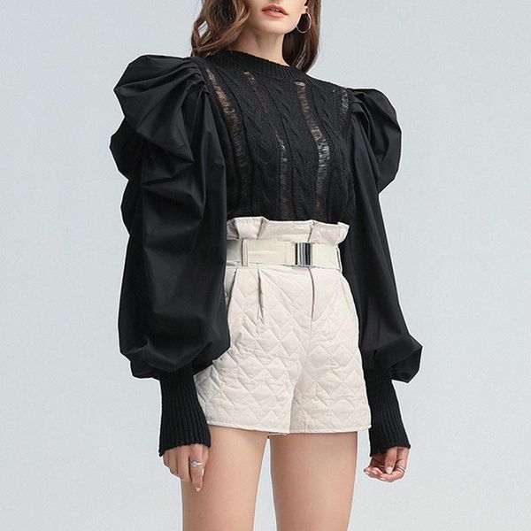 winter new fashion solid women sweater high temperament slim puff sleeve pullover knitted patchwork casual women streetwear, White;black
winter new fashion solid women sweater high temperament slim puff sleeve pullover knitted patchwork casual women streetwear, White;black