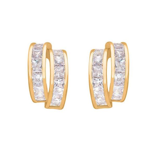 two ring buckle gold color earring inlaid zircon luxury trendy sparkling charm women jewelry selling wholesale, Golden;silver
two ring buckle gold color earring inlaid zircon luxury trendy sparkling charm women jewelry selling wholesale, Golden;silver