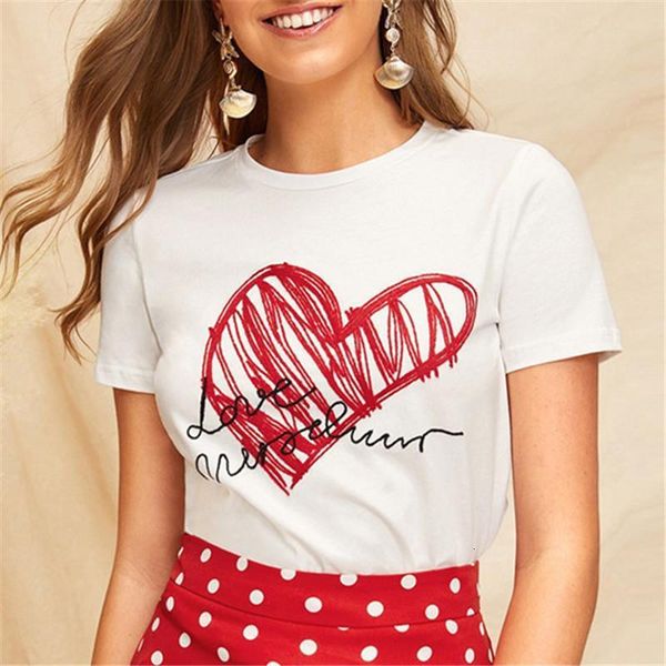 summer casual short sleeve letter printed women tshirt cute red heart ladies simple round neck graphic print t shirts, White
summer casual short sleeve letter printed women tshirt cute red heart ladies simple round neck graphic print t shirts, White