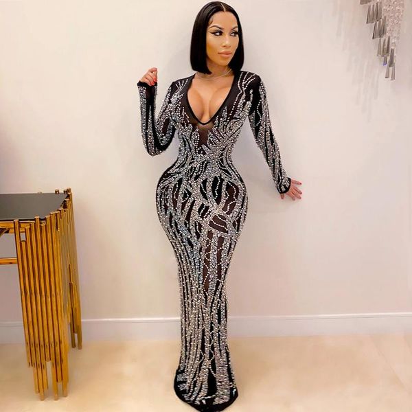 luxury pearls rhinestone maxi dress women's evening party dress v-neck floor length back slit bodycon long elegant, Black;gray
luxury pearls rhinestone maxi dress women's evening party dress v-neck floor length back slit bodycon long elegant, Black;gray