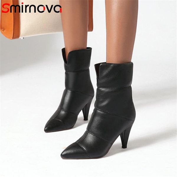 smirnova 2020 ankle boots women pointed toe thick fur winter boots comfortable fashion dress shoes ladies office shoes, Black
smirnova 2020 ankle boots women pointed toe thick fur winter boots comfortable fashion dress shoes ladies office shoes, Black