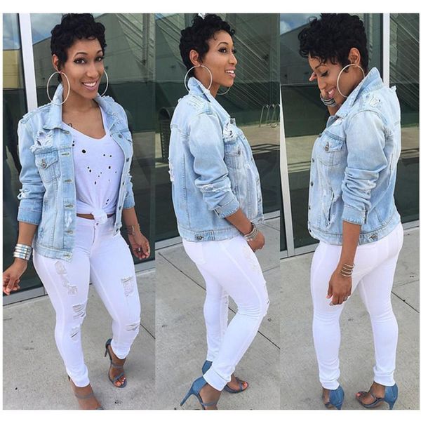 women's jackets spring autumn women plus large size 5xl outwear jean jacket woman loos short denim coat casual streetwear jeans clothes, Black;brown
women's jackets spring autumn women plus large size 5xl outwear jean jacket woman loos short denim coat casual streetwear jeans clothes, Black;brown