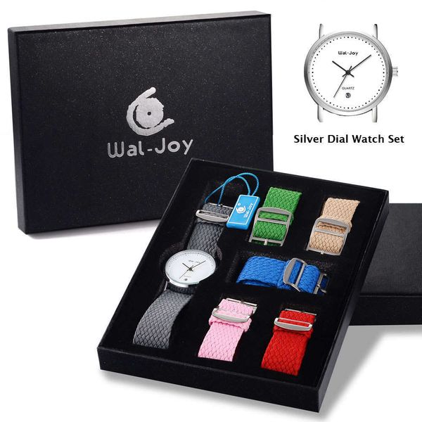 6-color women's casual wal nylon joy canvas with watch set simple calendar dial waterproof quartz watch, Slivery;brown
6-color women's casual wal nylon joy canvas with watch set simple calendar dial waterproof quartz watch, Slivery;brown