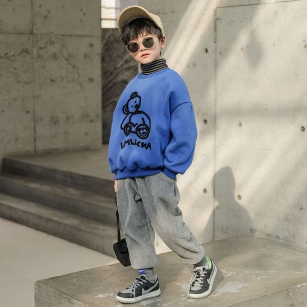 high plush sweater, collar, boys' autumn thickened and middle school wear, 2020 new children's winter bottom tkef, Black
high plush sweater, collar, boys' autumn thickened and middle school wear, 2020 new children's winter bottom tkef, Black
