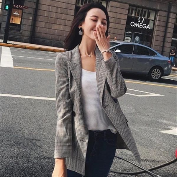 plaid blazers female jacket new jacket female slim fashion temperament casual check long-sleeved suit women blazers size s-4xl, White;black
plaid blazers female jacket new jacket female slim fashion temperament casual check long-sleeved suit women blazers size s-4xl, White;black
