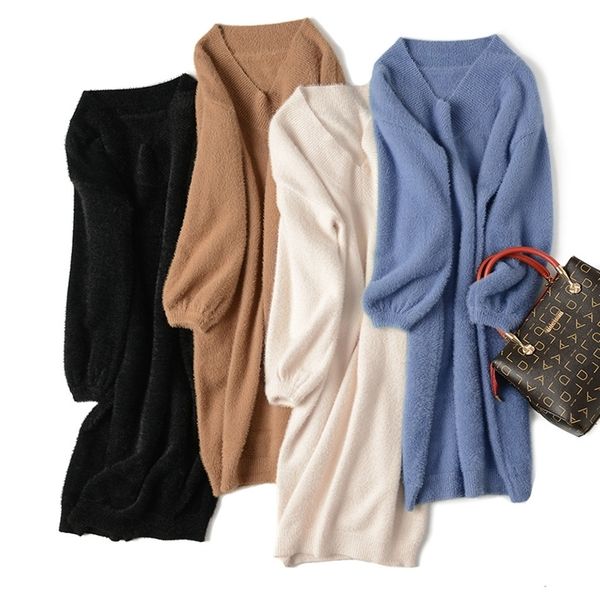 gigogou autumn winter long knitted dress women thick warm fur pullover sweater dresses elegant v neck christmas party dresses 201204, Black;pink
gigogou autumn winter long knitted dress women thick warm fur pullover sweater dresses elegant v neck christmas party dresses 201204, Black;pink
