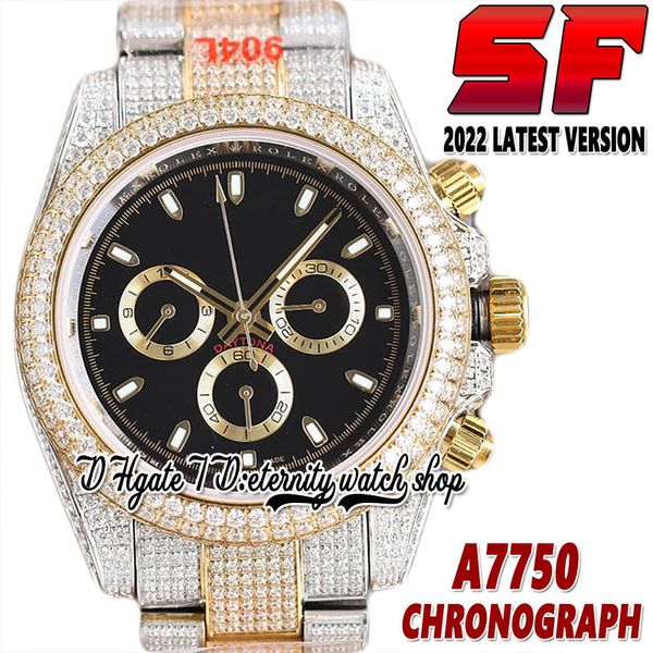 2022 sf v2 116508 eta 7750 sa7750 chronograph automatic mens watch 116503 black dial 904l stainless case iced out diamonds two tone bracelet, Slivery;brown
2022 sf v2 116508 eta 7750 sa7750 chronograph automatic mens watch 116503 black dial 904l stainless case iced out diamonds two tone bracelet, Slivery;brown