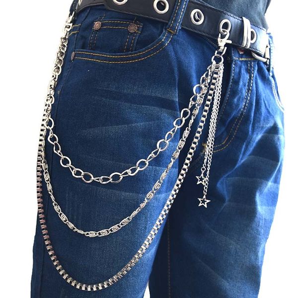 street hiphop chain trousers hipster key chains pants jeans keychain metal star decoration portachiavi kpop accessories, Silver
street hiphop chain trousers hipster key chains pants jeans keychain metal star decoration portachiavi kpop accessories, Silver