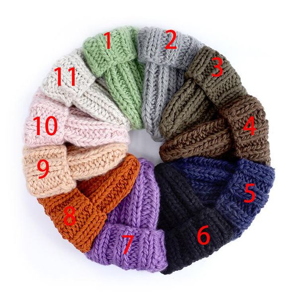 2020 женщин вязаный шляпа зима сплошной цвет простой толстая шерсть теплая уха защитная шляпа европа и америки мода шанса