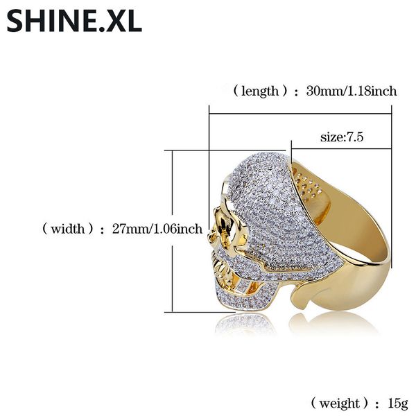 hip hop ring copper gold color plated iced out micro paved cz stone skull ring for men women, Silver
hip hop ring copper gold color plated iced out micro paved cz stone skull ring for men women, Silver