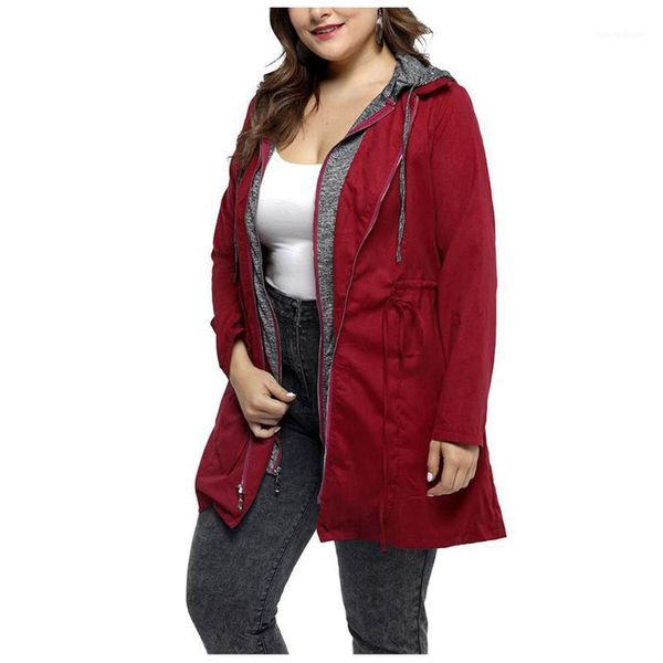 women's jackets fake two-piece hooded jacket women's mid-length windbreaker 2021 spring autumn loose casual ladies drawstring 1, Black;brown
women's jackets fake two-piece hooded jacket women's mid-length windbreaker 2021 spring autumn loose casual ladies drawstring 1, Black;brown