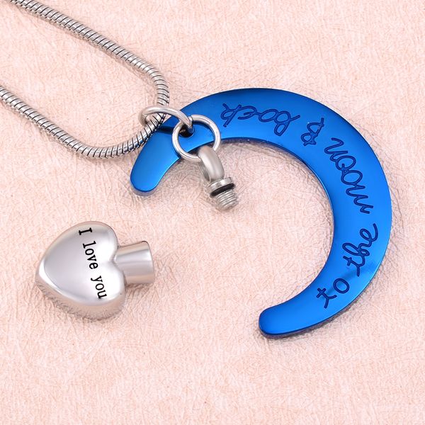 love the i new you to z497 blue moon and back urn necklace ashes cremation pendant jewelry for women men
love the i new you to z497 blue moon and back urn necklace ashes cremation pendant jewelry for women men