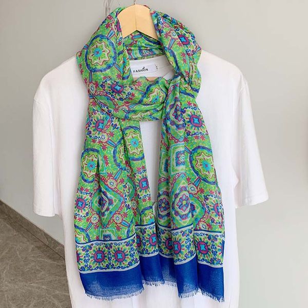 spring and autumn shawl wild multifunctional scarf women's shawl scarf seaside windproof sunshade light beach towel scarves, Blue;gray
spring and autumn shawl wild multifunctional scarf women's shawl scarf seaside windproof sunshade light beach towel scarves, Blue;gray