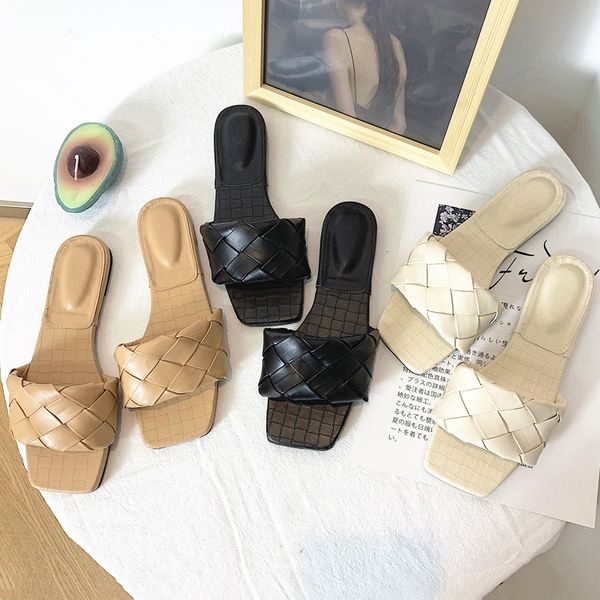 summer women slippers young trend simple weave flat ladies mules slides open toe pu ladies casual shoes plus size 35-42, Black
summer women slippers young trend simple weave flat ladies mules slides open toe pu ladies casual shoes plus size 35-42, Black