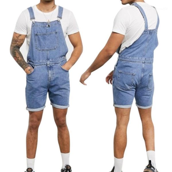 men's jeans men fashion denim bib pants summer casual pocket decor short jumpsuit overalls street wear d301, Blue
men's jeans men fashion denim bib pants summer casual pocket decor short jumpsuit overalls street wear d301, Blue