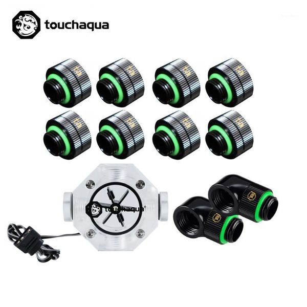 bitspower touchaqua water flow velocity rate with 8pcsx10x14mm hard tube fittings,2pcsx 90 degree elbow 360 rotary connector1
bitspower touchaqua water flow velocity rate with 8pcsx10x14mm hard tube fittings,2pcsx 90 degree elbow 360 rotary connector1