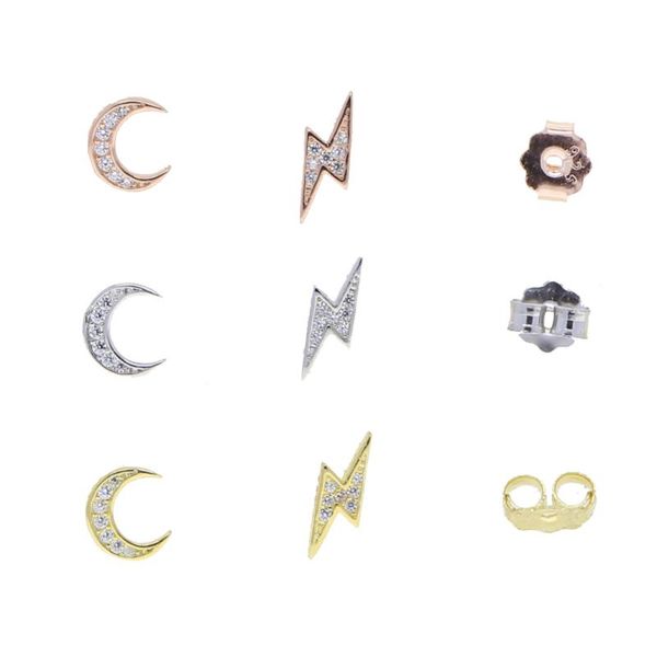 stud 100% 925 sterling silver christmas gift for girl mismatched cz moon lighting earring 3 colors, Golden;silver
stud 100% 925 sterling silver christmas gift for girl mismatched cz moon lighting earring 3 colors, Golden;silver