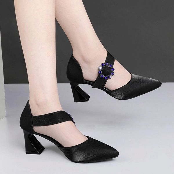 high heels women shoes pointed toe party shoe velvet rhinestone sandals square heels ladies dress shoes summer spring 8615n #898r, Black
high heels women shoes pointed toe party shoe velvet rhinestone sandals square heels ladies dress shoes summer spring 8615n #898r, Black