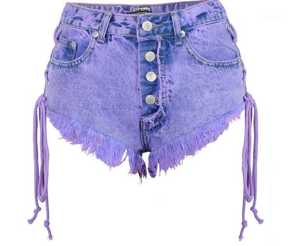 purple side lace up short jeans for women summer buttons high waist short jeans bandage pants denim shorts pants1, Blue 
purple side lace up short jeans for women summer buttons high waist short jeans bandage pants denim shorts pants1, Blue