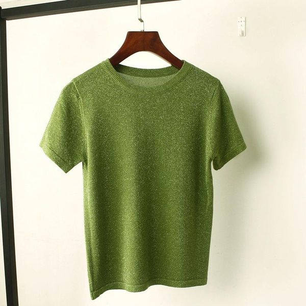 summer elastic knitted short sleeve t-shirt women's leisure short sleeve t-shirt breathable round neck women's top, White
summer elastic knitted short sleeve t-shirt women's leisure short sleeve t-shirt breathable round neck women's top, White