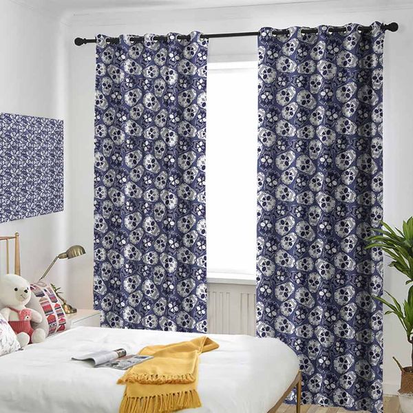 thermal insulated room darkening window shade sugar skull pattern with latin american culture motifs curtain
thermal insulated room darkening window shade sugar skull pattern with latin american culture motifs curtain