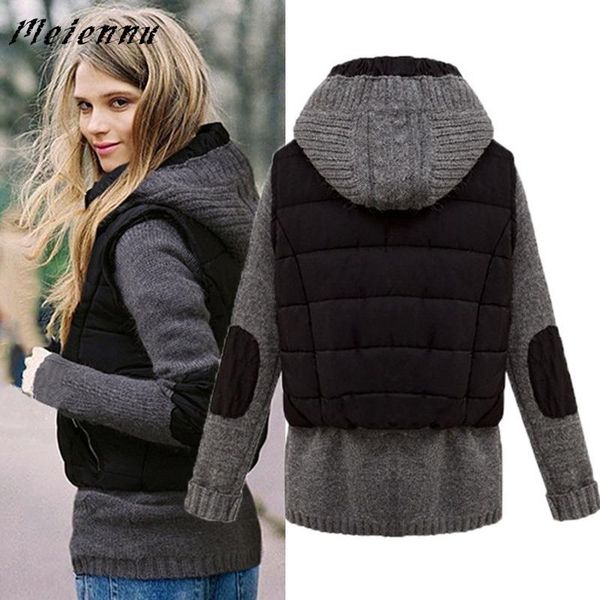 women's down & parkas 2021 european and american women slim warm stitching false two pieces of cotton hooded plus size winter jacket co, Black
women's down & parkas 2021 european and american women slim warm stitching false two pieces of cotton hooded plus size winter jacket co, Black